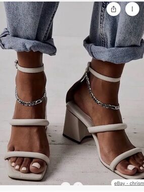 Free People Parker Chain Heel Sandals
